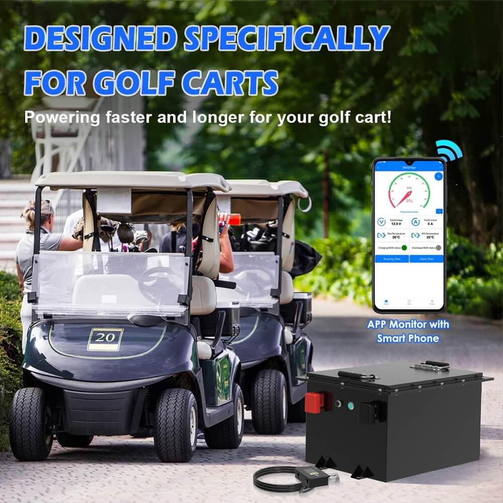 36V 80Ah Lithium Golf Cart Battery - LiFePO4 Batteries for Golf Carts - 1